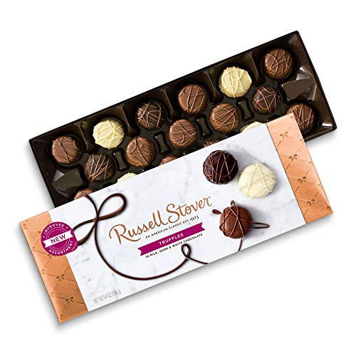 Russell Stover Truffles Assortment In Milk Dark   White Chocolate 9_4 oz_ Box--2 Boxes