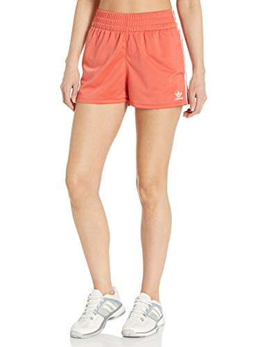 adidas Originals Womens 3 Stripe Shorts Trace Scarlet S18White S