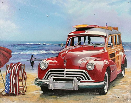 Surfin' USA Tin Sign 16 x 13in Surfin' USA Tin Sign 16 x 13in