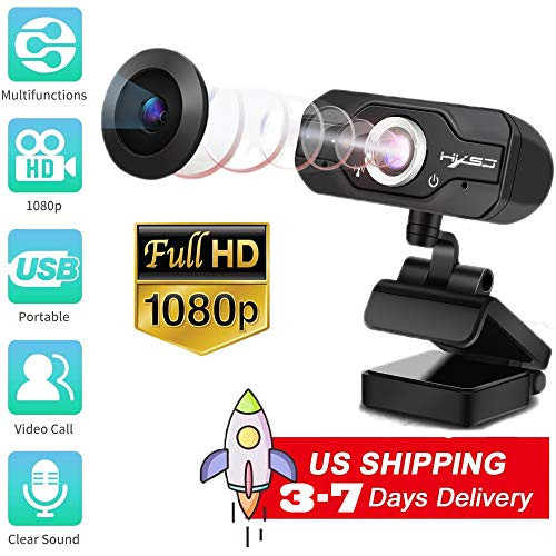 1080P HD WebcamHXSJ PC Webcam USB Desktop Laptop Webcam Live Streaming Meeting Webcam with Microphone Widescreen HD Video Webcam for Video Calling Recording Conferencing Gaming 1080P HD WebcamHXSJ PC Webcam USB Desktop Laptop Webcam Live Streaming Meeting Webcam with Microphone Widescreen HD Video Webcam for Video Calling Recording Conferencing Gaming
