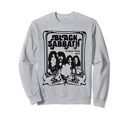 Black Sabbath Official World Tour 78 B W Sweatshirt Sweatshirt