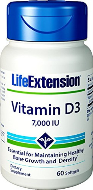 Life Extension Vitamin D3 7,000 IU, 60 softgels Life Extension Vitamin D3 7,000 IU, 60 softgels