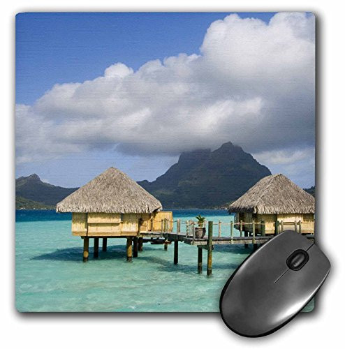 3dRose LLC 8 X 8 X 0.25 Inches Pearl Beach Resort, Bora-Bora, French Polynesia Sergio Pitamitz Mouse Pad (mp_85146_1)
