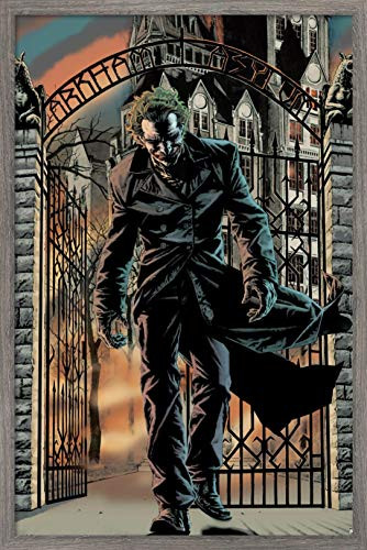 Trends International DC Comics - The Joker - Arkham Asylum Wall Poster 14_725 x 22_375 Barnwood Framed Version