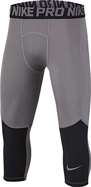 Nike Boys Pro 34 Length Knee Tights - Carbon Heather Large Nike Boys Pro 34 Length Knee Tights - Carbon Heather Large