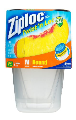 Ziploc Twist N Loc Containers Medium 2 ContainersLids Pack Of 6