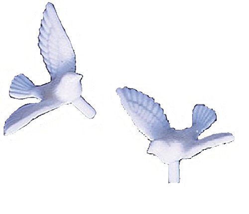 Oasis Supply Dove Cupcake/Cake Decorating Picks, 2-Inch, White, Set of 12