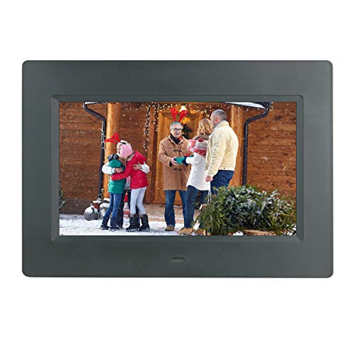 LaMi Digital Picture Frame 7 Inch Electronic Photo Frame  1024 x 600 High Resolution IPS Widescreen Display - CalendarClock Function MP3 PhotoVideo Player with Remote Control Support SD Card  USB