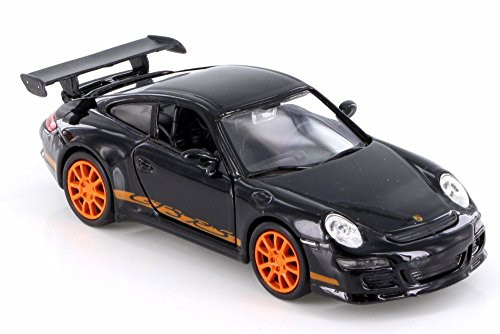 Welly Porsche 911 (997) GT3 RS, Black w/ Orange 42397D - Diecast Model Toy Car but NO BOX