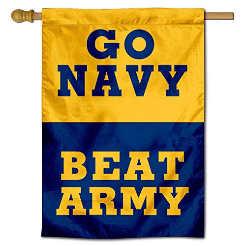 College Flags   Banners Co_ Navy Midshipmen Beat Army 28 x 40 Two Sided House Flag