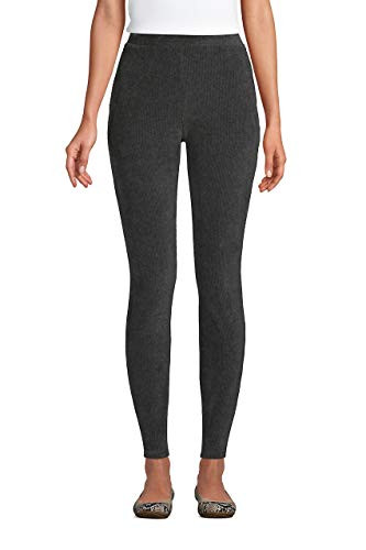 Lands End Women s Sport Corduroy Leggings Charcoal Heather Regular X-Large