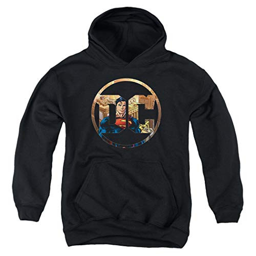 Superman DC Comics Logo Kids Youth Pullover Hoodie   Stickers Small