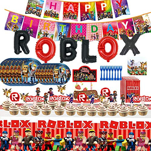 Robot Blocks Party Supplies for Kids Birthday Ro-blox Favors Included Banners Forks Gift Bags Cupcake Toppers Cake Topper Plates Tablecover Napkins and Foil Balloons Decorations Robot Blocks Birthday Party Favors for Kids Baby Birthday Decor Robot Blocks Party Supplies for Kids Birthday Ro-blox Favors Included Banners Forks Gift Bags Cupcake Toppers Cake Topper Plates Tablecover Napkins and Foil Balloons Decorations Robot Blocks Birthday Party Favors for Kids Baby Birthday Decor