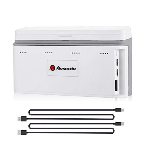 Powerextra Mavic Mini Two-Way Charger Hub 4 in 1 Intelligent Battery Charger - Charging 4 Batteries for DJI Mavic Mini Drone Not Fit Mavic Mini 2