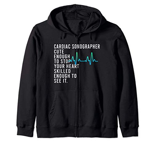 Cardiac Sonographer Echo Tech Educates RDCS Zip Hoodie