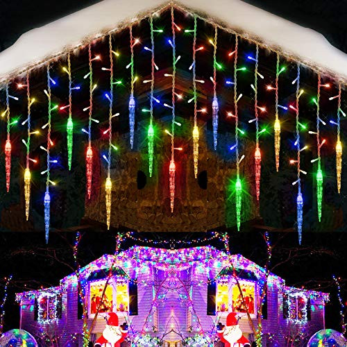 Toodour Christmas Icicle Lights 29_5ft 360 LED 8 Modes Window Curtain Fairy Lights with 60 Drops Led Icicle Fairy Twinkle Lights for Party Holiday Wedding Decorations Multicolor Toodour Christmas Icicle Lights 29_5ft 360 LED 8 Modes Window Curtain Fairy Lights with 60 Drops Led Icicle Fairy Twinkle Lights for Party Holiday Wedding Decorations Multicolor