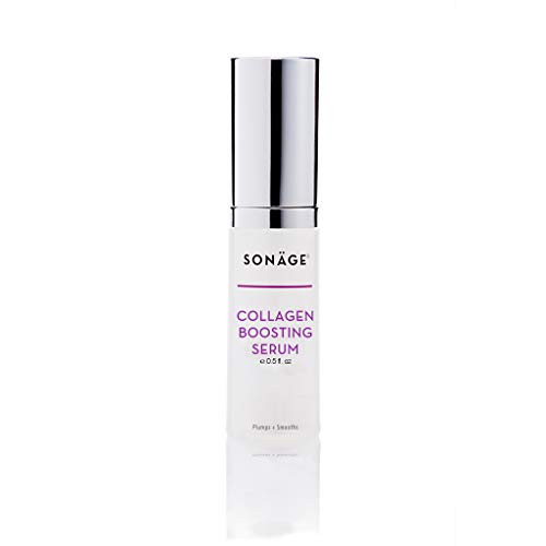 Sonage Collagen Boosting Serum - Instant Plumping Serum To Reduce Appearance of Fine Lines and Wrinkles - All-Natural Anti-Aging Serum - Collagen Serum for Hydration - Face and Neck Treatment
