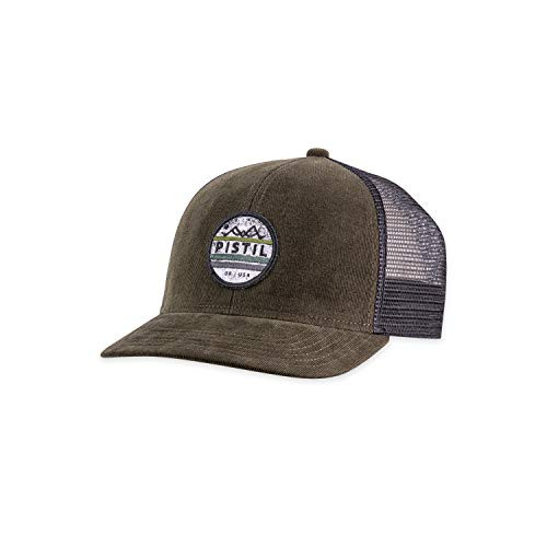 pistil Mens Wyeth Trucker Hat Olive One Size