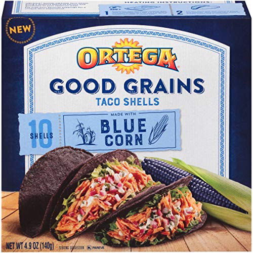Ortega Good Grains Taco Shells Blue Corn 10 Count Pack of 12 Ortega Good Grains Taco Shells Blue Corn 10 Count Pack of 12