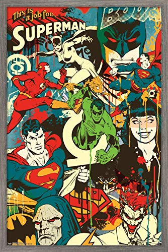 Trends International DC Comics - Justice League - This Looks Like A Job Wall Poster 14_725 x 22_375 Barnwood Framed Version