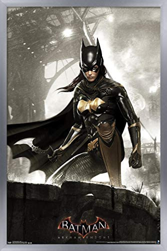 Trends International DC Comics Video Game - Arkham Knight - Batgirl Wall Poster 14_725 x 22_375 Silver Framed Version