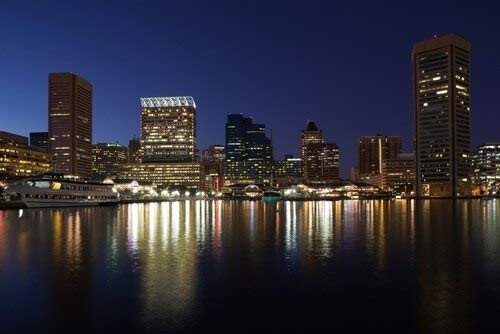 Posterazzi Buildings at the waterfront Inner Harbor Baltimore Maryland USA Poster Print 36 x 12