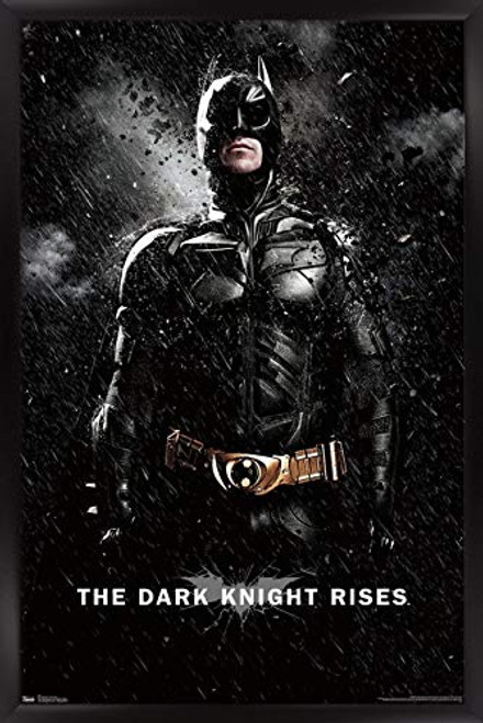 Trends International DC Comics Movie - The Dark Knight Rises - Batman Rain Wall Poster 14_725 x 22_375 Black Framed Version Trends International DC Comics Movie - The Dark Knight Rises - Batman Rain Wall Poster 14_725 x 22_375 Black Framed Version