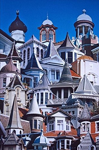 Turret Town Montage of Turrets from Dunedins Historical Buildings New Zealand Poster Print by David Wall 18 x 24