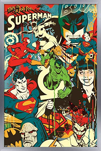Trends International DC Comics - Justice League - This Looks Like A Job Wall Poster 14_725 x 22_375 Silver Framed Version