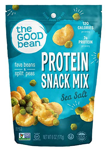 The Good Bean Crispy Favas Plus Peas Sea Salt 6 Ounce Pack of 6