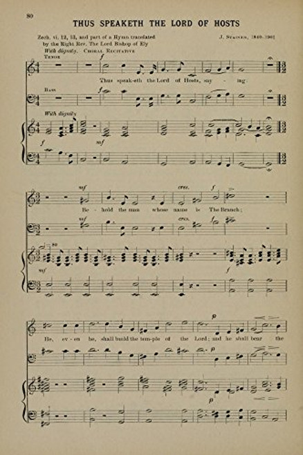Posterazzi Thus Speaketh the Lord of Hosts 1 J_ Stainer Christmas Carols   Hymns 1910 Poster Print 18 x 24