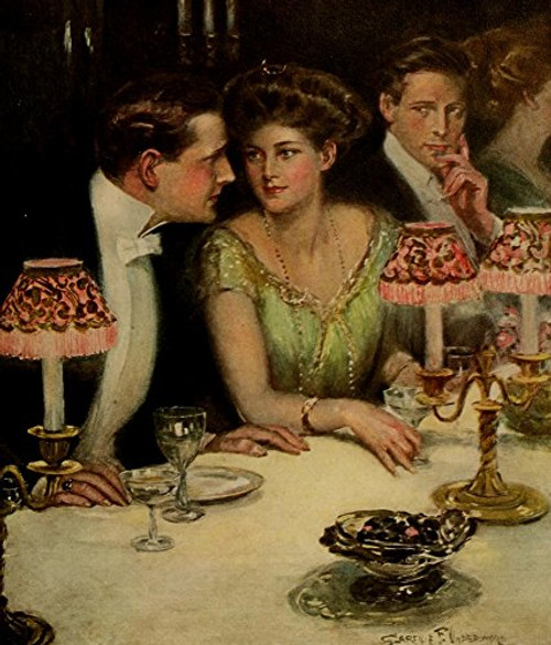 American Types 1912 The only two at dinner Poster Print by Clarence F Underwood 18 x 24 American Types 1912 The only two at dinner Poster Print by Clarence F Underwood 18 x 24