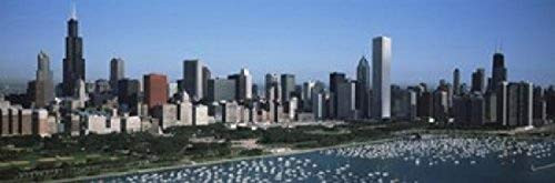 Posterazzi PPI68668L Aerial view of buildings in a city Chicago Illinois USA Poster Print 36 x 12