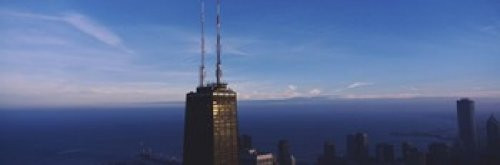 Posterazzi Skyscrapers in a city Hancock Building Chicago Cook County Illinois USA Poster Print 36 x 12