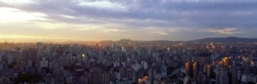 City Center Buildings City Scene Sao Paulo Brazil Poster Print 36 x 12