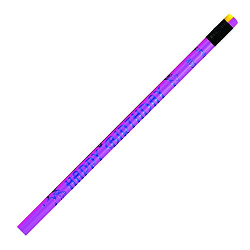 J_R_ Moon Pencil JRM7917G Neon Happy Birthday Pencil Pack of 144