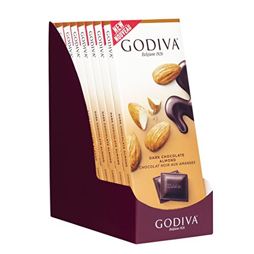 Godiva Chocolatier 90g 72 Cocoa Dark Chocolate Almond Tablet Bar Candy Bar Bulk Almond Bar Candy Bars 31_75 Ounce 10 Pack