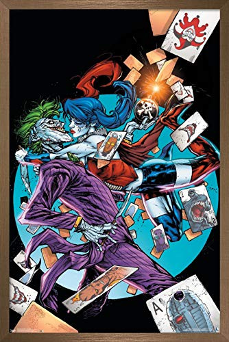 Trends International DC Comics - The Joker and Harley Quinn - Love Hurts Wall Poster 14_725 x 22_375 Bronze Framed Version