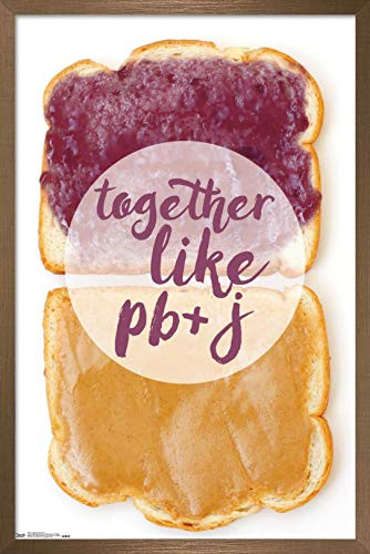 Trends International Together Like PB and J Wall Poster 14_725 x 22_375 Bronze Framed Version