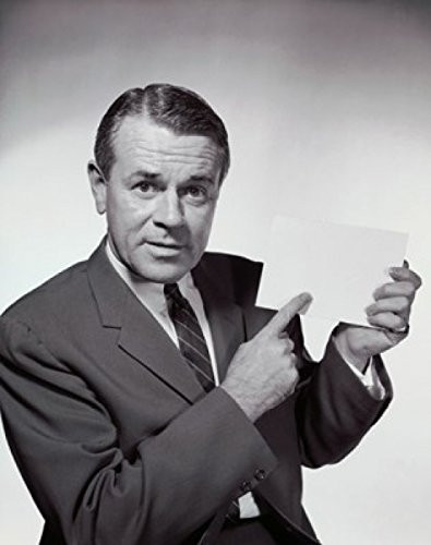 Posterazzi Businessman holding a blank placard Poster Print 18 x 24