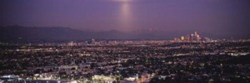 Buildings in a city lit up at dusk Hollywood San Gabriel Mountains City Of Los Angeles Los Angeles County California USA Poster Print 36 x 12 Buildings in a city lit up at dusk Hollywood San Gabriel Mountains City Of Los Angeles Los Angeles County California USA Poster Print 36 x 12
