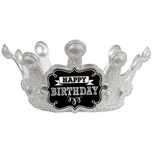 Amscan Chalkboard Crown | Black & White Collection | Birthday