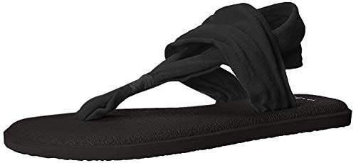 Sanuk Womens Yoga Sling Sandal Black 9 M US