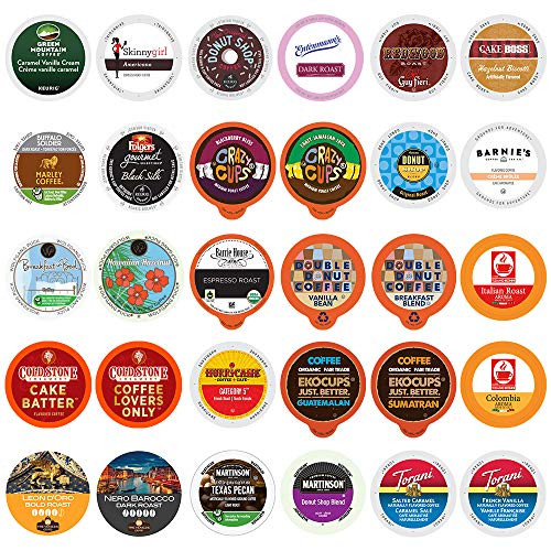 Variety Pack Sampler Assorted Single Serve Coffee Pods for Keurig K Cups Coffee Makers 60 Cups