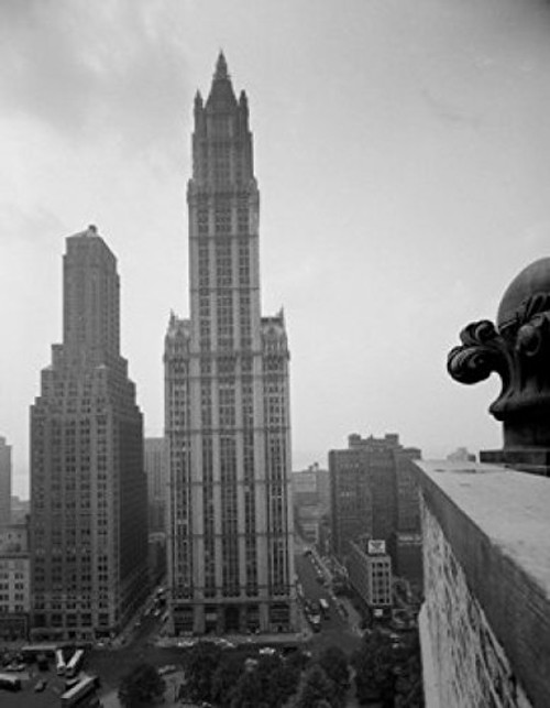 USA New York State New York City Woolworth Building and Transportation building Poster Print 18 x 24 USA New York State New York City Woolworth Building and Transportation building Poster Print 18 x 24