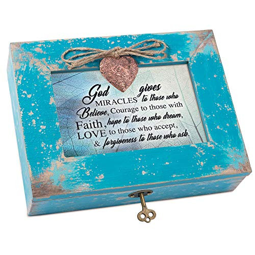 Cottage Garden Miracles Believe Faith Love Teal Distressed Wood Locket Music Box Plays Amazing Grace Cottage Garden Miracles Believe Faith Love Teal Distressed Wood Locket Music Box Plays Amazing Grace