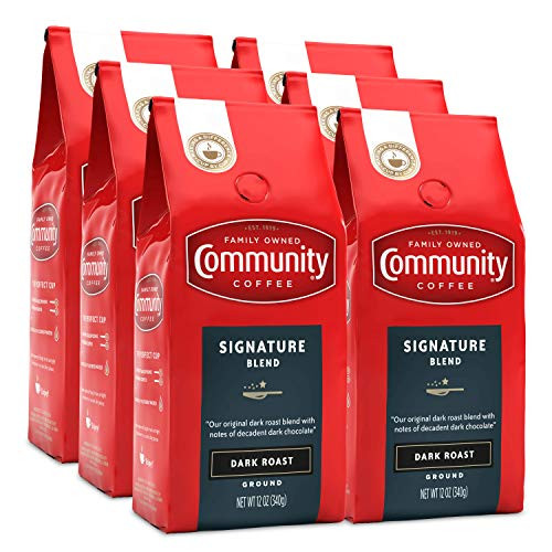 Community Coffee Community Coffee - Signature Blend Dark Roast - Premium Ground Coffee - 12 oz Bag Pack Of 6 Signature Blend Dark 72 oz Community Coffee Community Coffee - Signature Blend Dark Roast - Premium Ground Coffee - 12 oz Bag Pack Of 6 Signature Blend Dark 72 oz