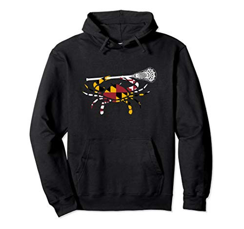 Maryland Crab Holding Lacrosse Stick Boys Girls LAX Hoodie Maryland Crab Holding Lacrosse Stick Boys Girls LAX Hoodie