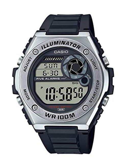 Casio Mens Heavy Duty Digital 10 Year Battery Quartz Resin Strap Black 25_7 Casual Watch Model MWD-100H-1AVCF Casio Mens Heavy Duty Digital 10 Year Battery Quartz Resin Strap Black 25_7 Casual Watch Model MWD-100H-1AVCF