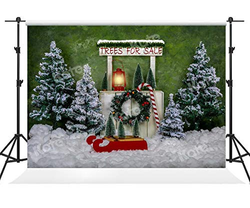 Kate 7x5ft Christmas Photo Backdrop Winter Photography Backdrop Christmas Pine Trees Background Xmas Photo Shooting Props Fabric